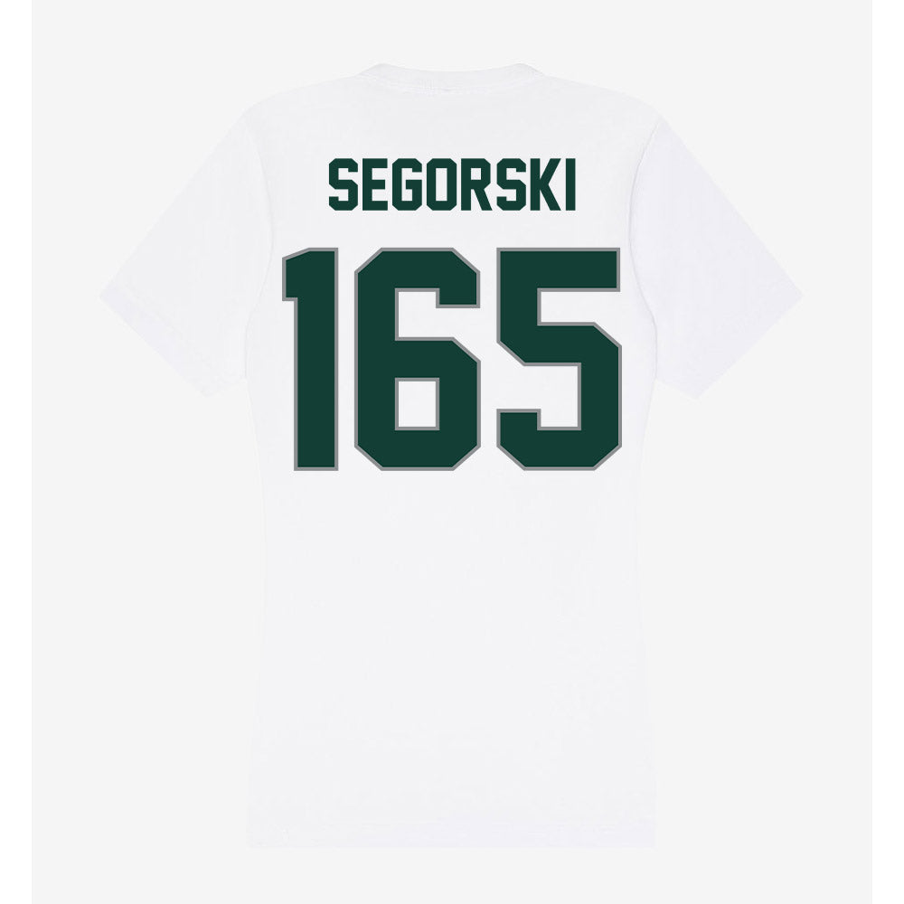 Michigan State - NCAA Wrestling : Owen Segorski - Women's V-Neck T-Shirt-1