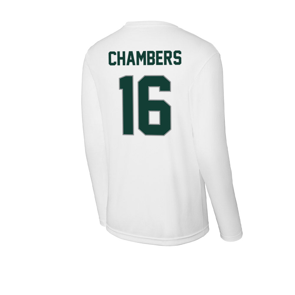 Michigan State - NCAA Baseball : Brady Chambers - Activewear Long Sleeve T-Shirt-1