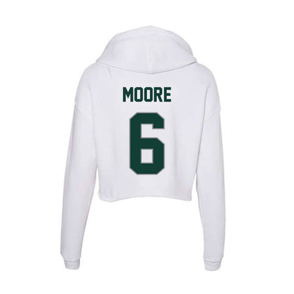 Michigan State - NCAA Football : Fredrick Moore - Women's Crop Fleece Hoodie-1