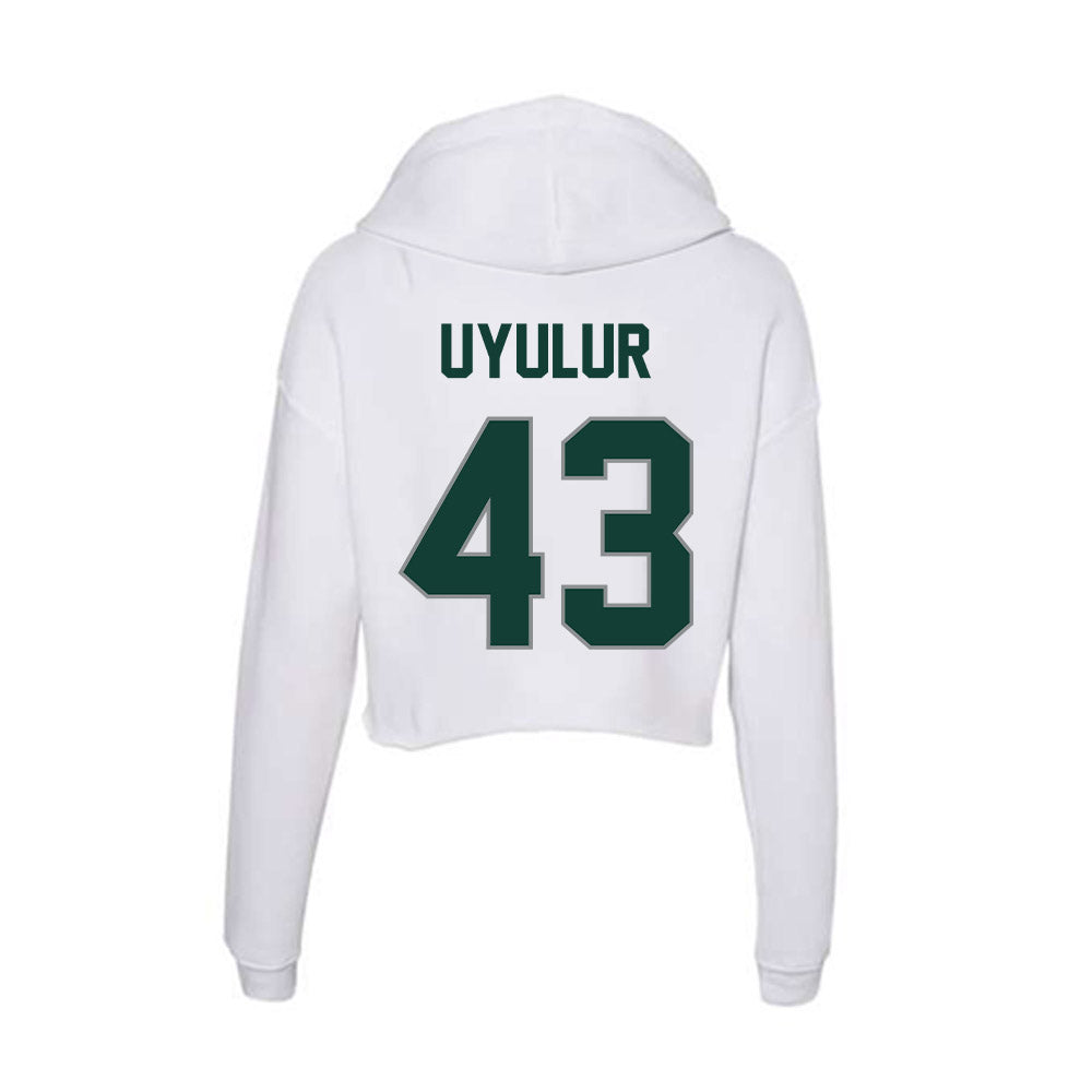 Michigan State - NCAA Baseball : Ozan Uyulur - Women's Crop Fleece Hoodie-1
