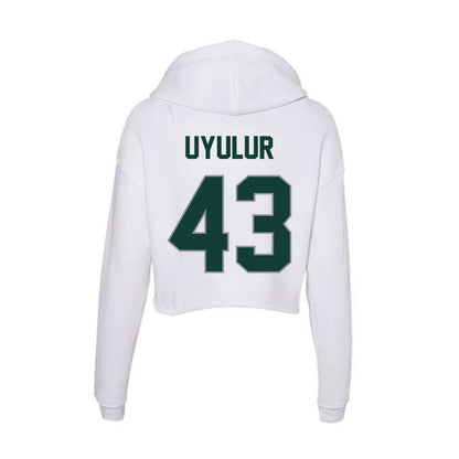 Michigan State - NCAA Baseball : Ozan Uyulur - Women's Crop Fleece Hoodie-1