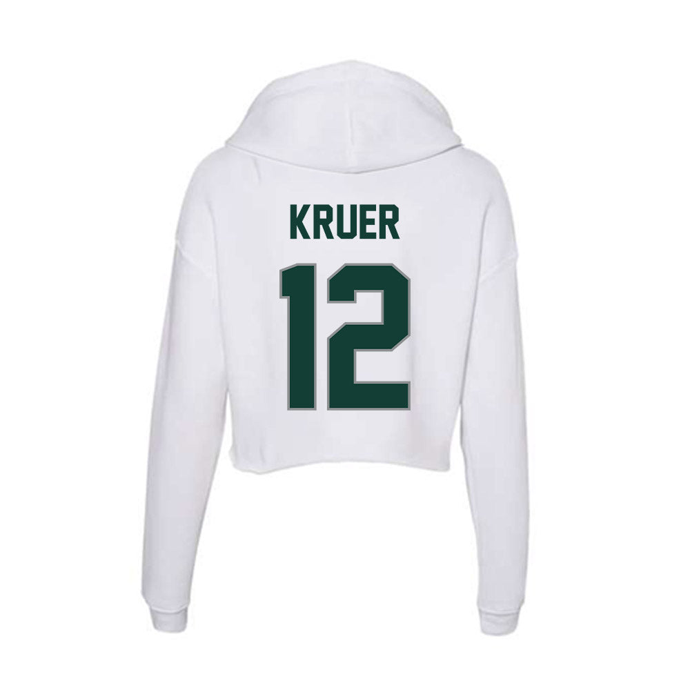 Michigan State - NCAA Women's Soccer : Mackenzie Kruer - Women's Crop Fleece Hoodie-1