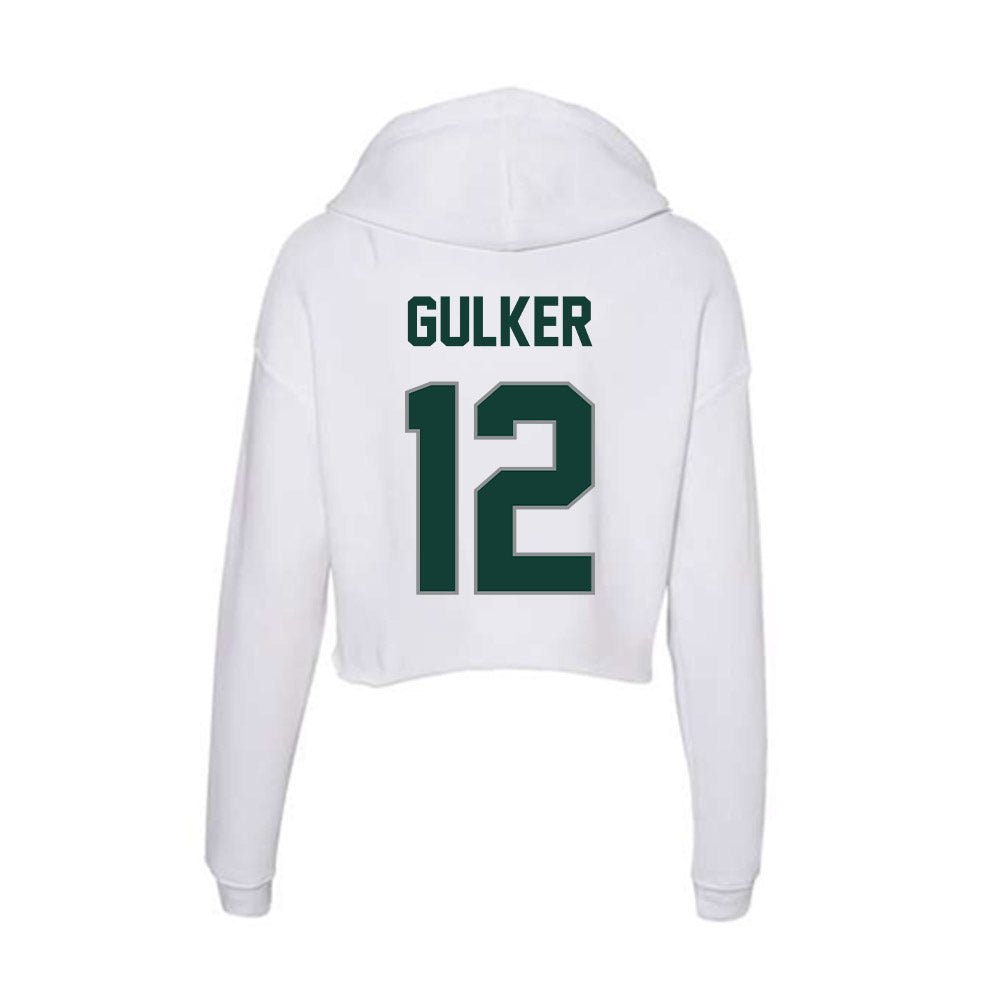 Michigan State - NCAA Football : Carson Gulker - Women's Crop Fleece Hoodie-1