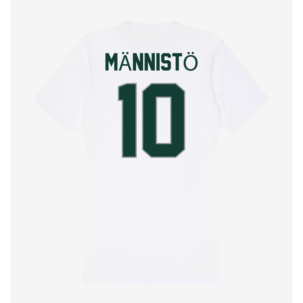 Michigan State - NCAA Men's Ice Hockey : Tommi Männistö - Women's V-Neck T-Shirt-1