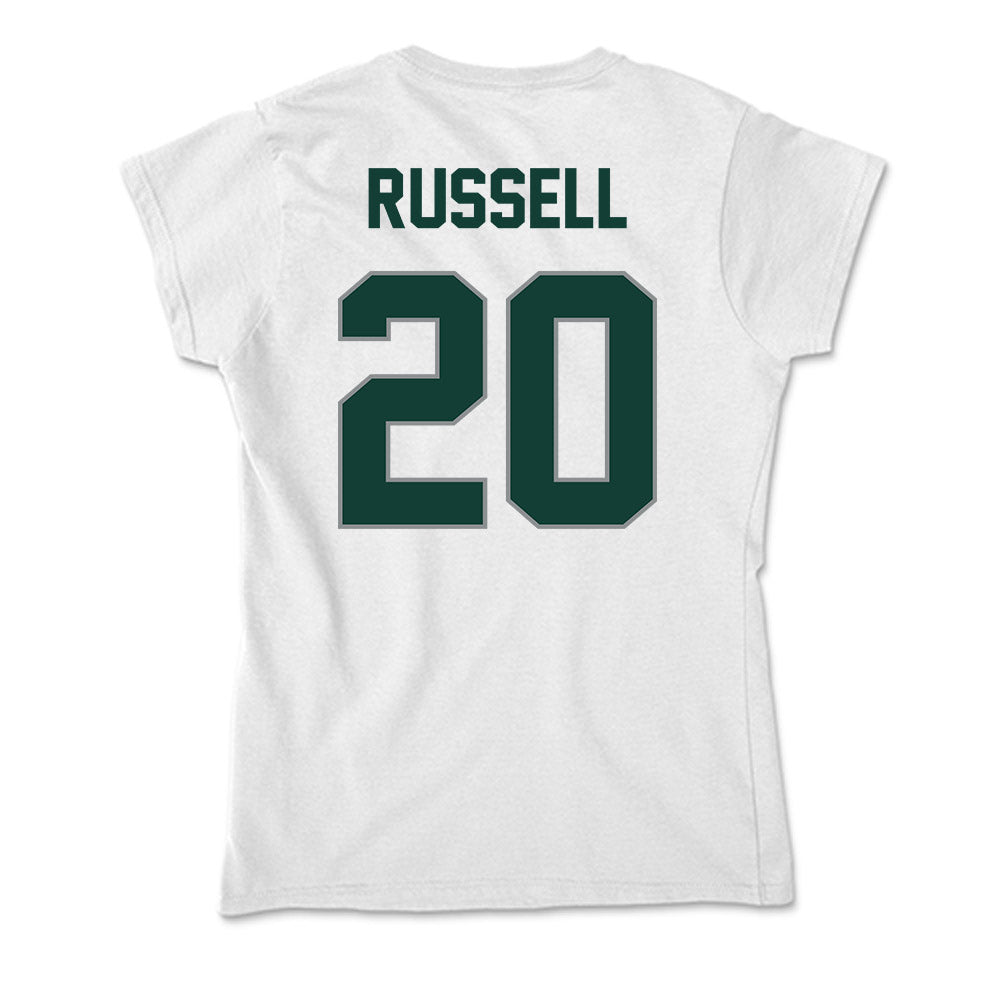 Michigan State - NCAA Men's Ice Hockey : Daniel Russell - Soft Style Women’s T-Shirt-1