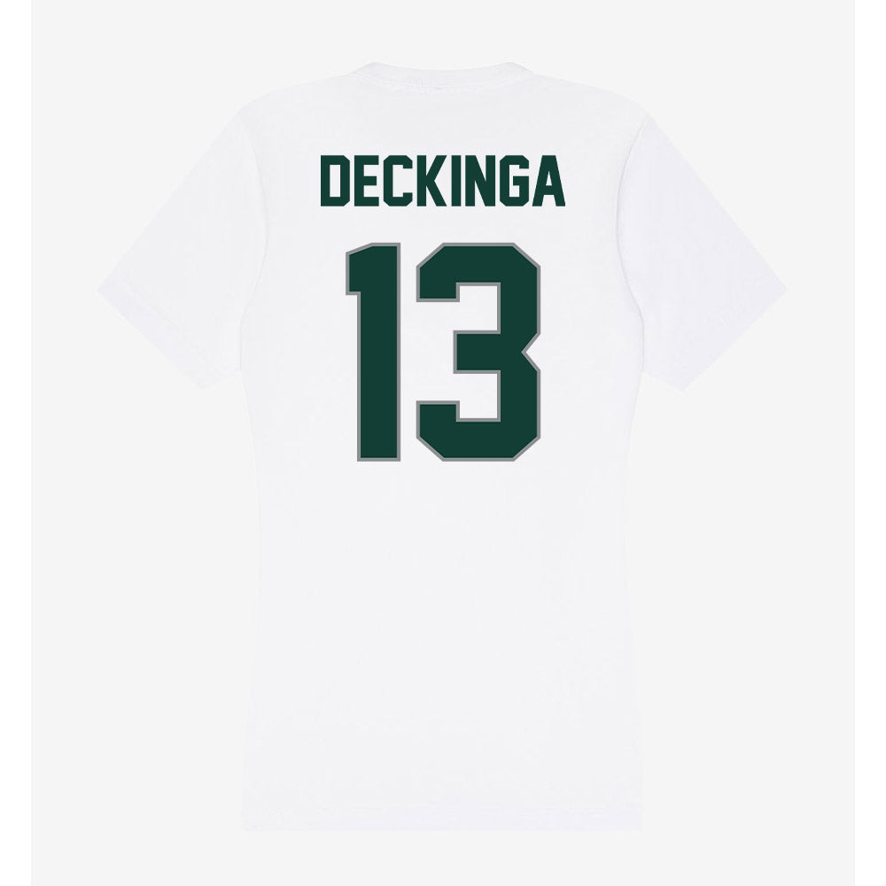 Michigan State - NCAA Baseball : CJ Deckinga - Women's V-Neck T-Shirt-1