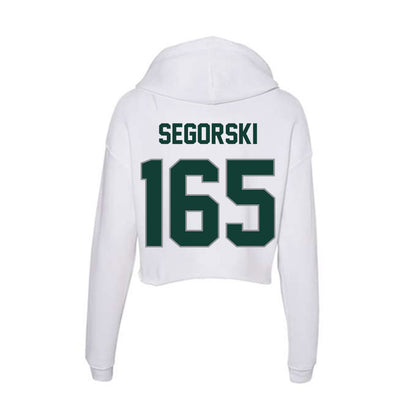 Michigan State - NCAA Wrestling : Owen Segorski - Women's Crop Fleece Hoodie-1