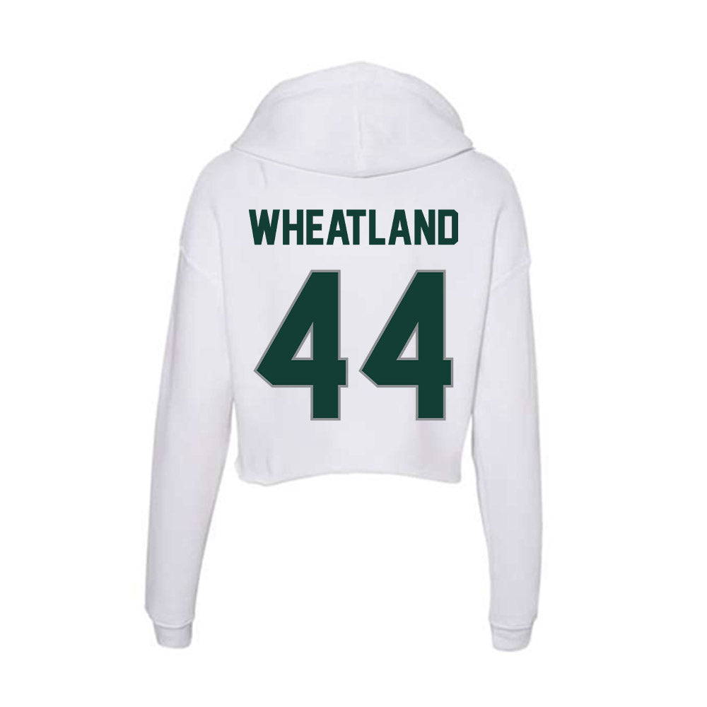 Michigan State - NCAA Football : Caleb Wheatland - Women's Crop Fleece Hoodie-1