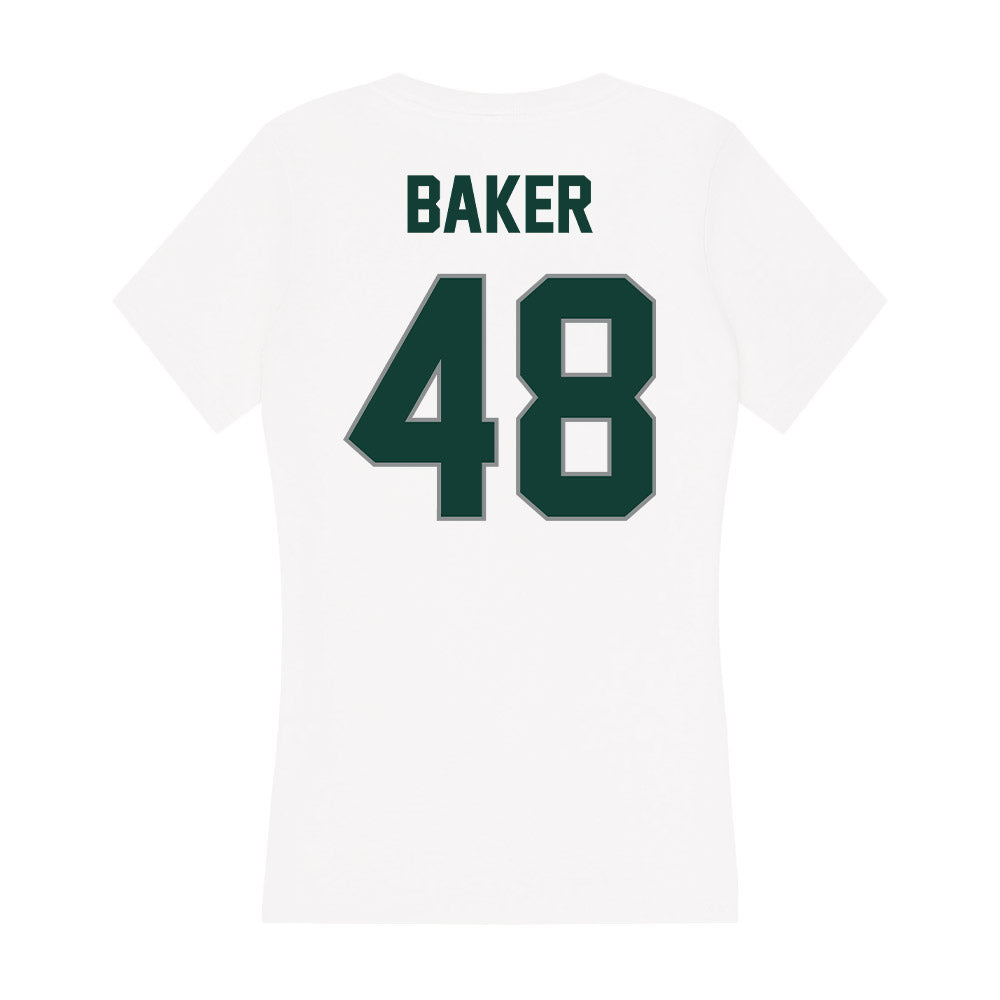 Michigan State - NCAA Football : Charlie Baker - Women's V-Neck T-Shirt-1