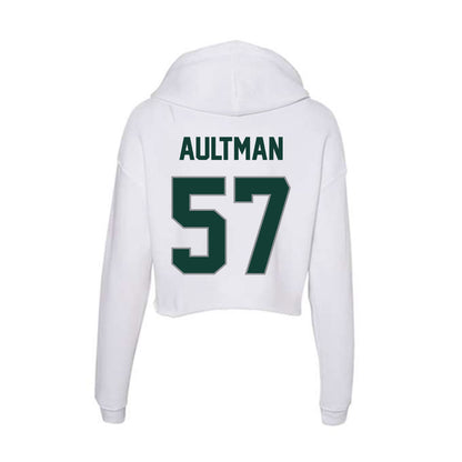 Michigan State - NCAA Football : Hudson Aultman - Women's Crop Fleece Hoodie-1