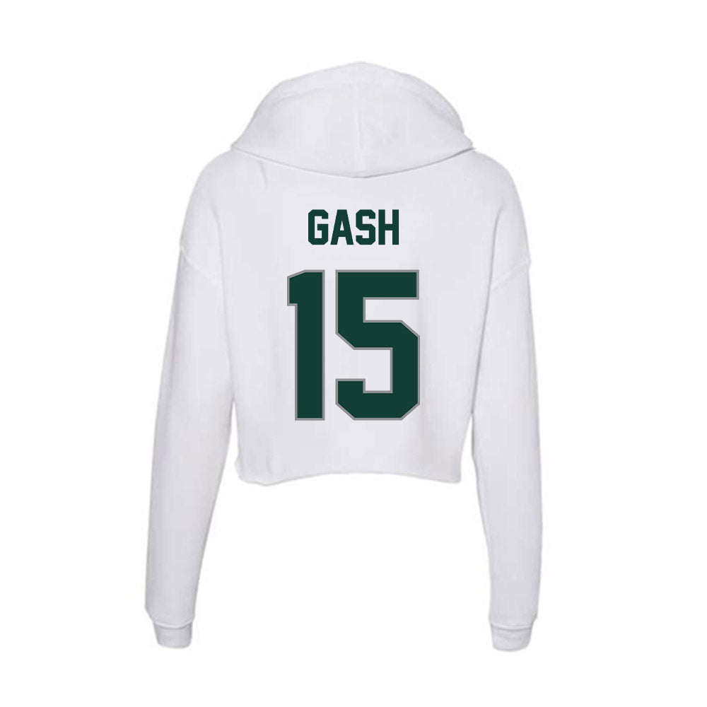 Michigan State - NCAA Football : Caleb Gash - Women's Crop Fleece Hoodie-1