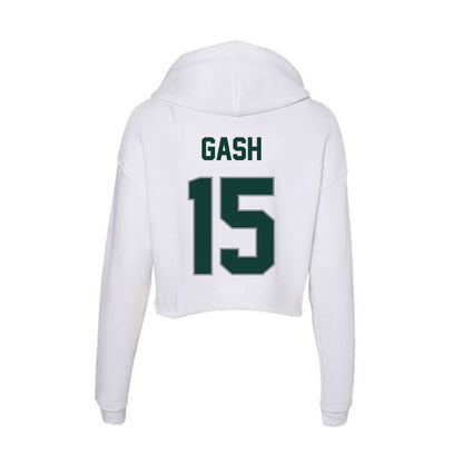 Michigan State - NCAA Football : Caleb Gash - Women's Crop Fleece Hoodie-1