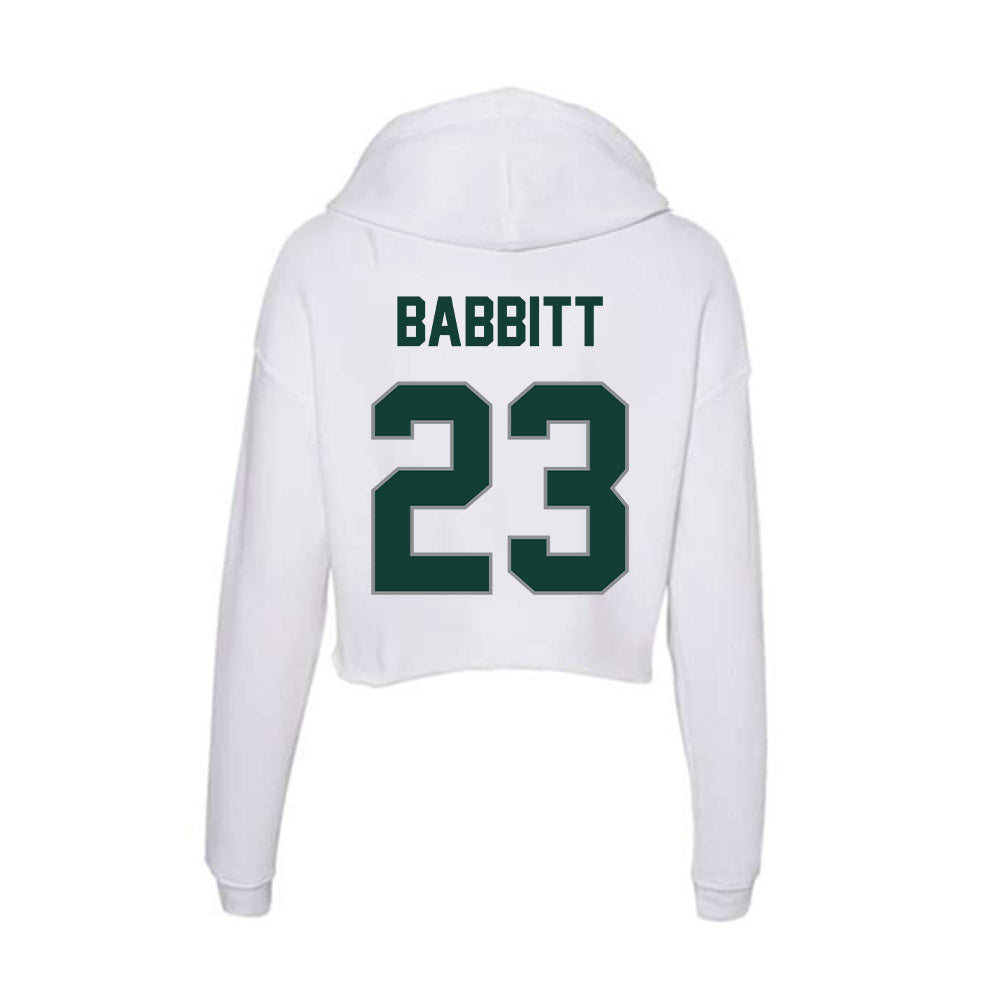 Michigan State - NCAA Football : Peyton Babbitt - Women's Crop Fleece Hoodie-1