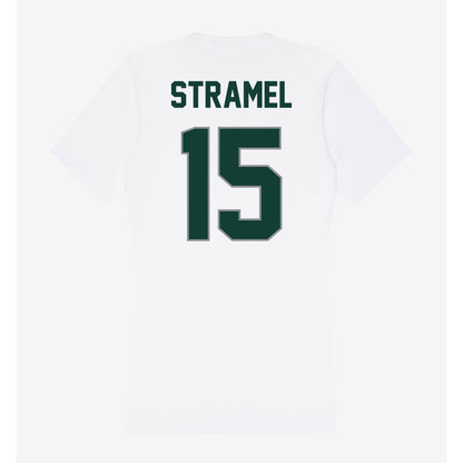 Michigan State - NCAA Men's Ice Hockey : Charlie Stramel - Women's V-Neck T-Shirt-1