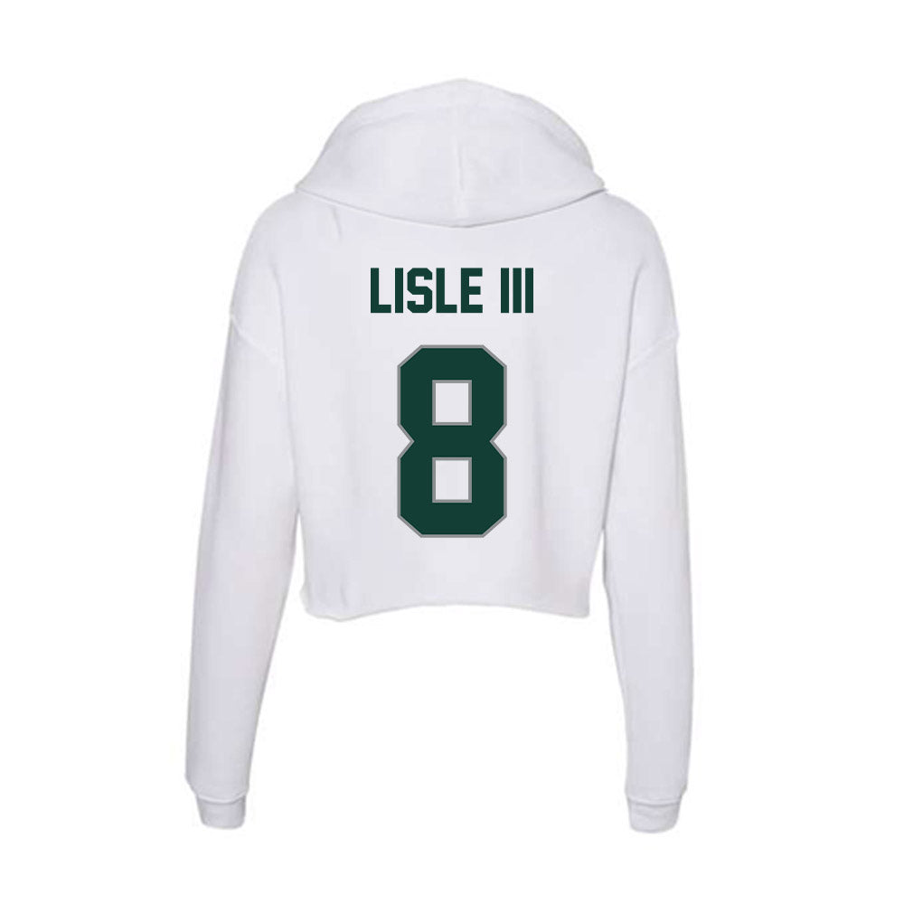 Michigan State - NCAA Football : Trey Lisle III - Women's Crop Fleece Hoodie-1