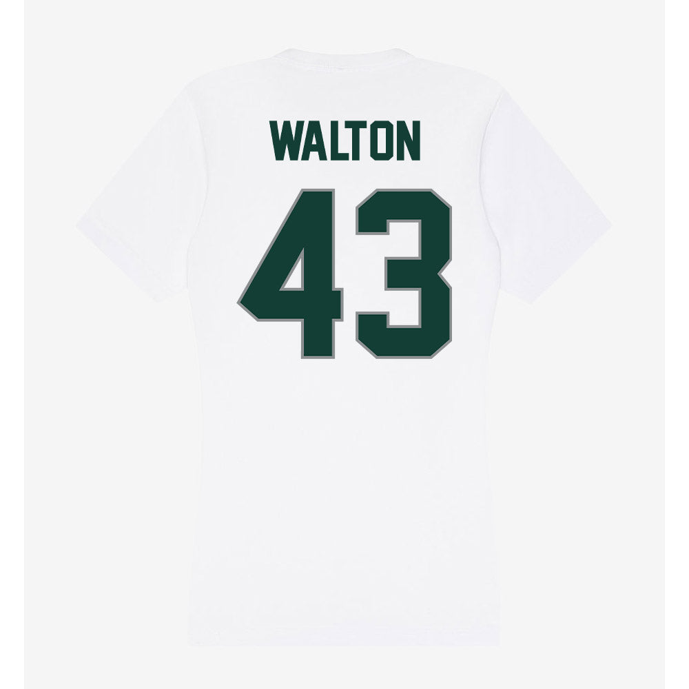 Michigan State - NCAA Men's Basketball : Colin Walton - Women's V-Neck T-Shirt-1