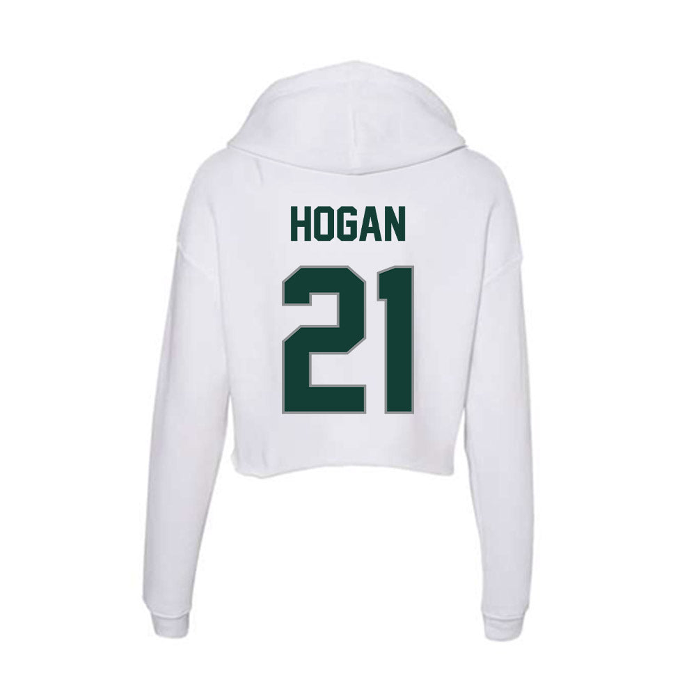 Michigan State - NCAA Men's Soccer : Thatcher Hogan - Women's Crop Fleece Hooded Sweatshirt-1