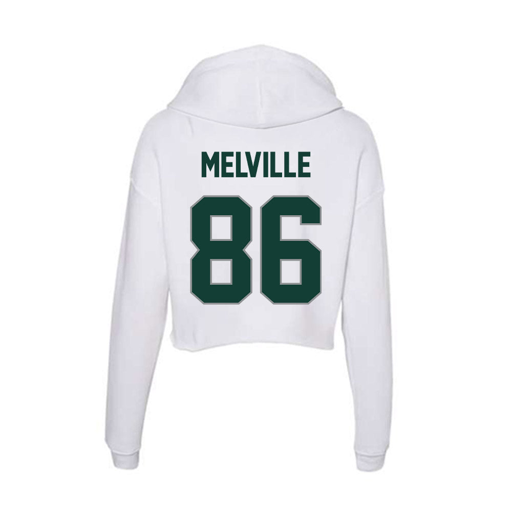 Michigan State - NCAA Football : Ethan Melville - Women's Crop Fleece Hoodie-1