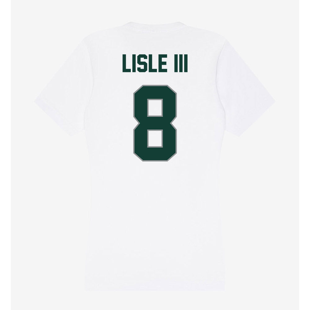 Michigan State - NCAA Football : Trey Lisle III - Women's V-Neck T-Shirt-1