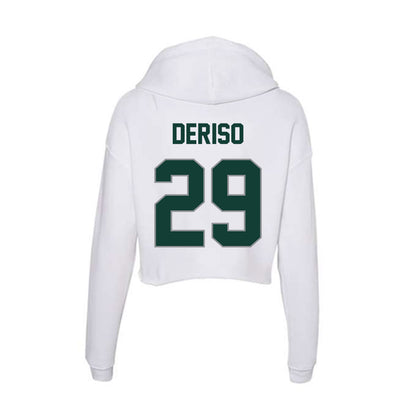 Michigan State - NCAA Football : KJ Deriso - Women's Crop Fleece Hoodie-1