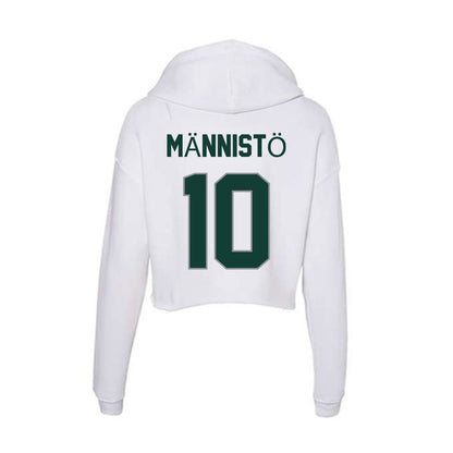 Michigan State - NCAA Men's Ice Hockey : Tommi Männistö - Women's Crop Fleece Hoodie-1