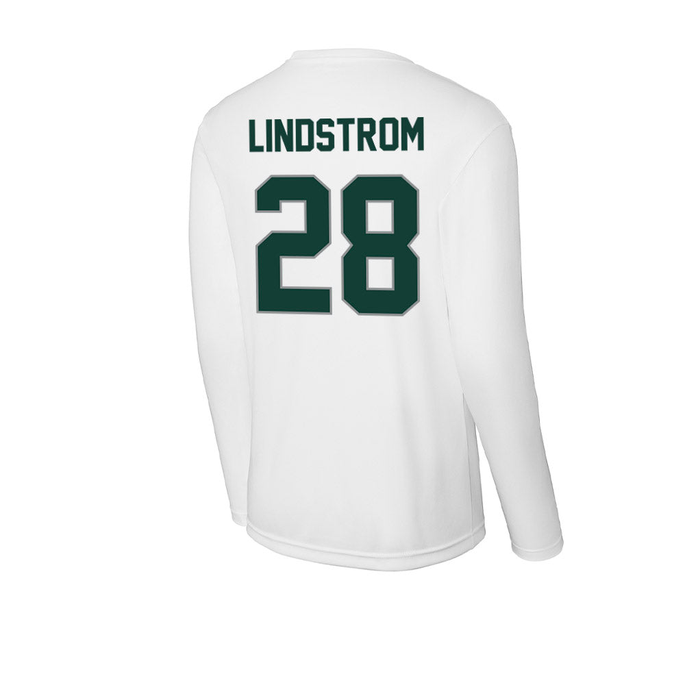 Michigan State - NCAA Men's Ice Hockey : Cayden Lindstrom - Activewear Long Sleeve T-Shirt-1