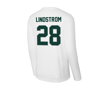Michigan State - NCAA Men's Ice Hockey : Cayden Lindstrom - Activewear Long Sleeve T-Shirt-1