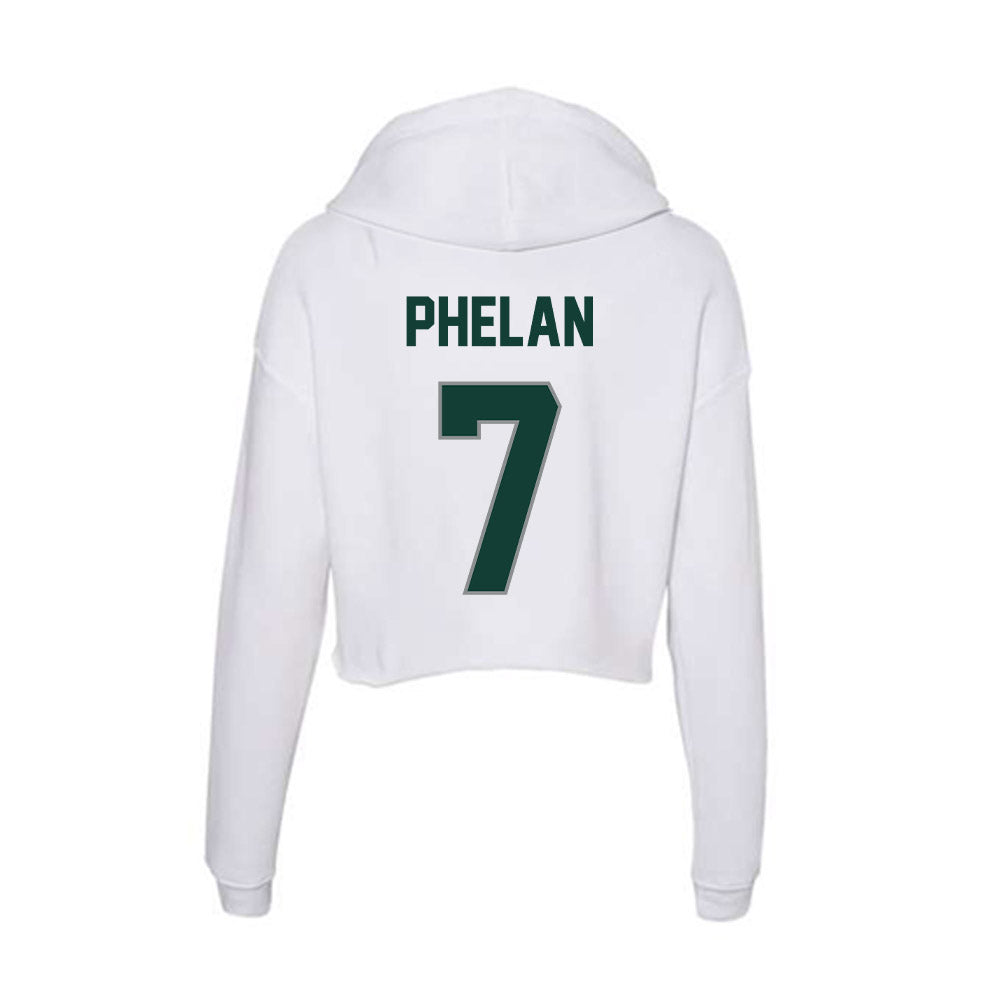 Michigan State - NCAA Men's Soccer : Aidan Phelan - Women's Crop Fleece Hoodie-1