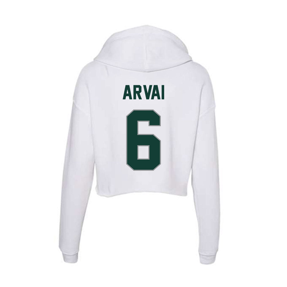 Michigan State - NCAA Women's Field Hockey : Clare Arvai - Women's Crop Fleece Hooded Sweatshirt-1