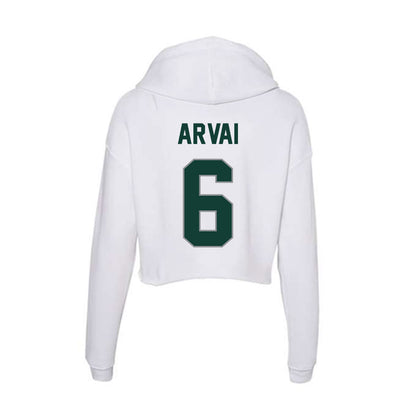 Michigan State - NCAA Women's Field Hockey : Clare Arvai - Women's Crop Fleece Hooded Sweatshirt-1