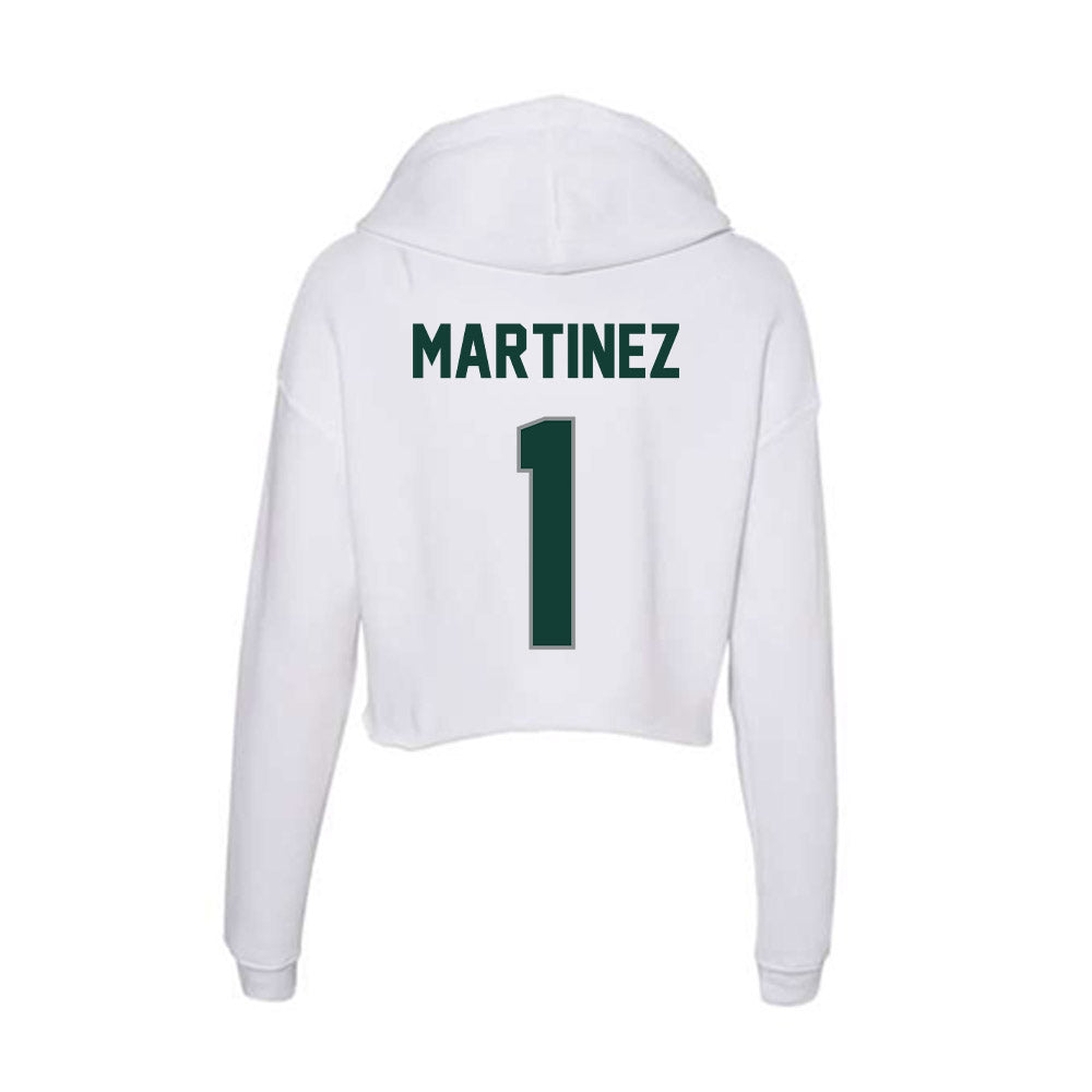 Michigan State - NCAA Football : Nikai Martinez - Women's Crop Fleece Hoodie-1