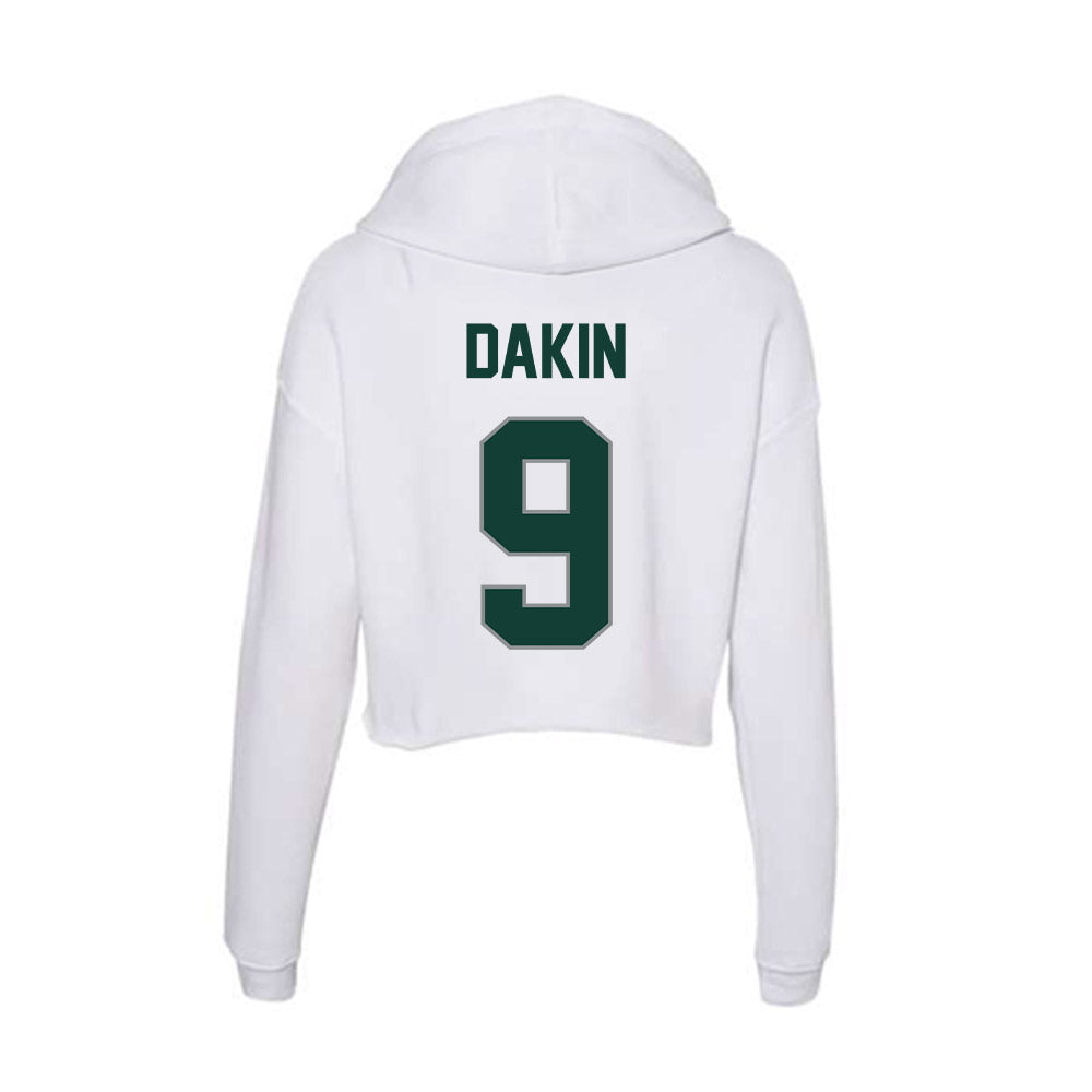 Michigan State - NCAA Football : Rhys Dakin - Women's Crop Fleece Hoodie-1