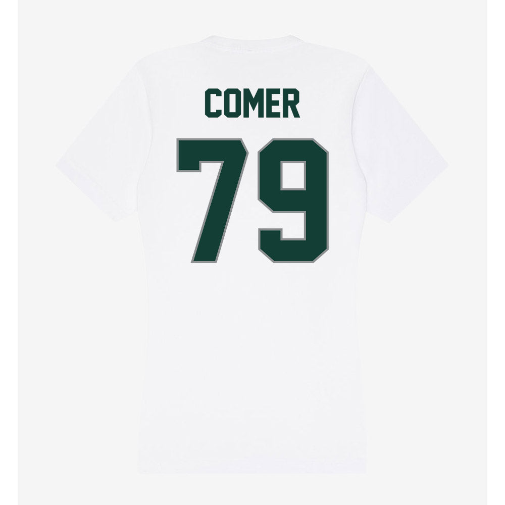 Michigan State - NCAA Football : Tristan Comer - Women's V-Neck T-Shirt-1