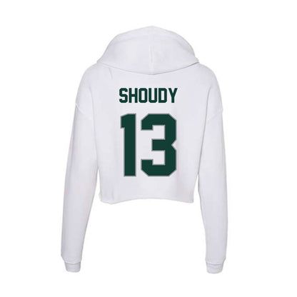 Michigan State - NCAA Men's Ice Hockey : Tiernan Shoudy - Women's Crop Fleece Hoodie-1