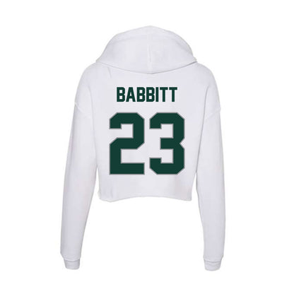 Michigan State - NCAA Football : Peyton Babbitt - Women's Crop Fleece Hooded Sweatshirt-1