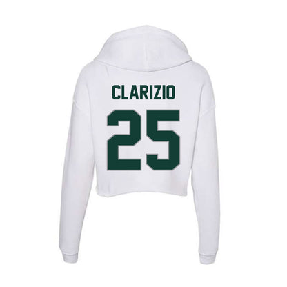 Michigan State - NCAA Football : Jace Clarizio - Women's Crop Fleece Hoodie-1