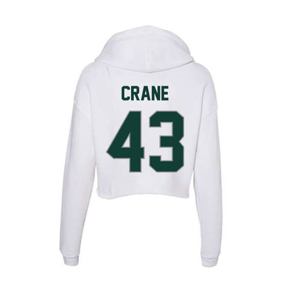 Michigan State - NCAA Baseball : Bobby Crane - Women's Crop Fleece Hoodie-1