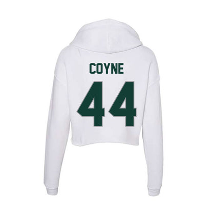 Michigan State - NCAA Football : Jay Coyne - Women's Crop Fleece Hoodie-1