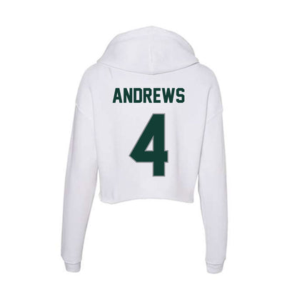 Michigan State - NCAA Women's Volleyball : Madi Andrews - Women's Crop Fleece Hoodie-1