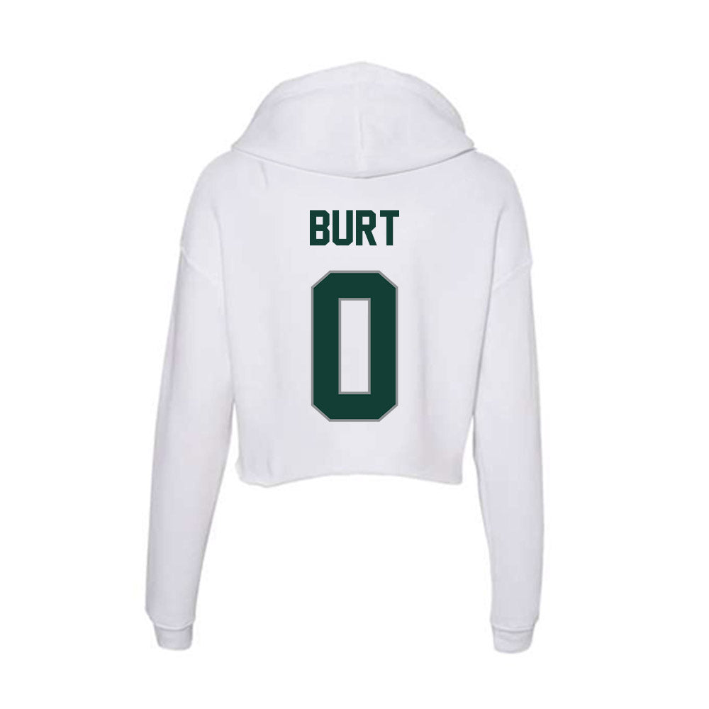 Michigan State - NCAA Football : Nijhay Burt - Women's Crop Fleece Hoodie-1