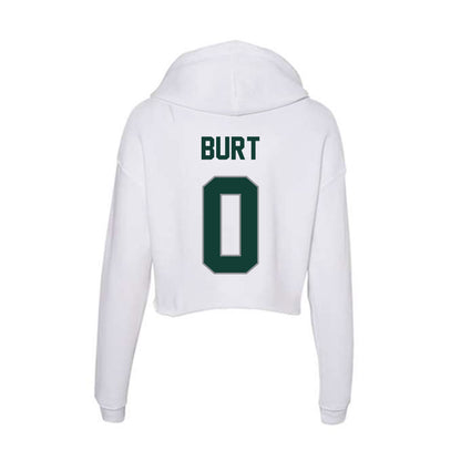 Michigan State - NCAA Football : Nijhay Burt - Women's Crop Fleece Hoodie-1