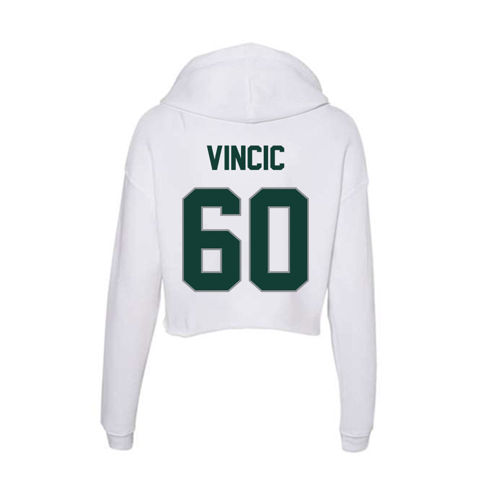Michigan State - NCAA Football : Luka Vincic - Women's Crop Fleece Hoodie-1