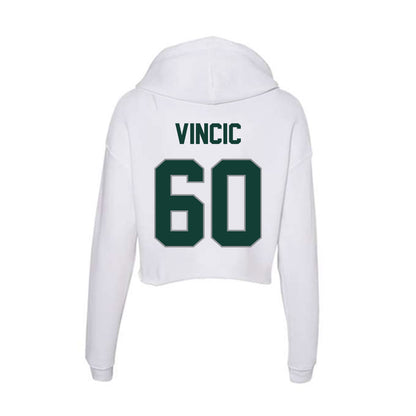 Michigan State - NCAA Football : Luka Vincic - Women's Crop Fleece Hoodie-1