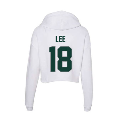 Michigan State - NCAA Men's Ice Hockey : Ryker Lee - Women's Crop Fleece Hoodie-1