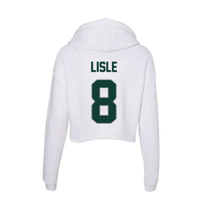 Michigan State - NCAA Football : Trey Lisle - Women's Crop Fleece Hooded Sweatshirt-1