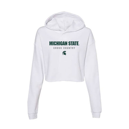 Michigan State - NCAA Men's Cross Country : Aiden Pengelly - Women's Crop Fleece Hoodie-0