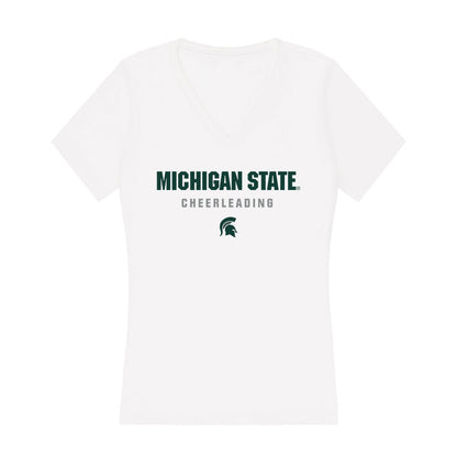 Michigan State - NCAA Cheerleading : Xavier Vazquez - Women's V-Neck T-Shirt-0