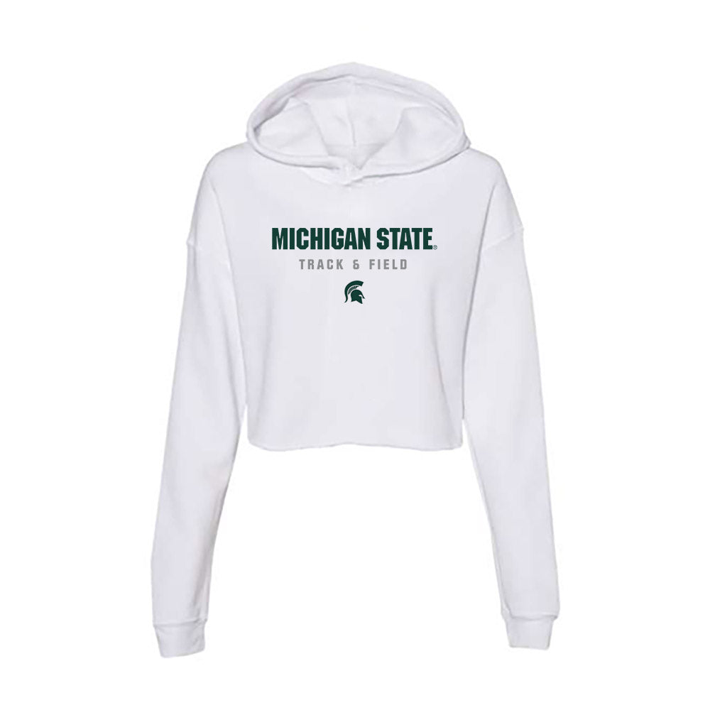 Michigan State - NCAA Women's Track & Field : Parker Steele - Women's Crop Fleece Hoodie-0