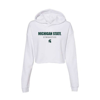 Michigan State - NCAA Women's Gymnastics : Kendall Abney - Women's Crop Fleece Hoodie-0