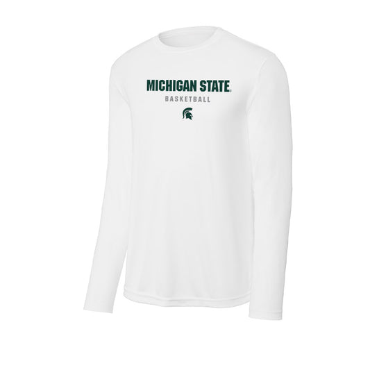 Michigan State - NCAA Men's Basketball : Carlos Medlock jr - Activewear Long Sleeve T-Shirt-0